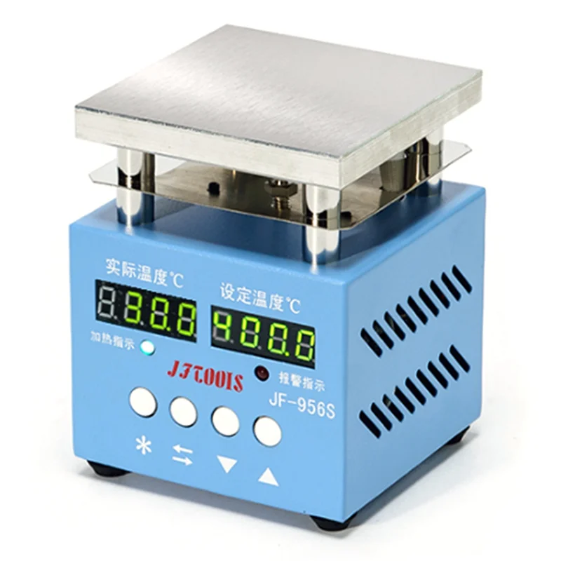 AA63 caliente 1 pieza 956S mesa calefactora 300W placa calefactora de doble pantalla lámpara LED mesa de soldadura de cuentas placa caliente de temperatura ajustable