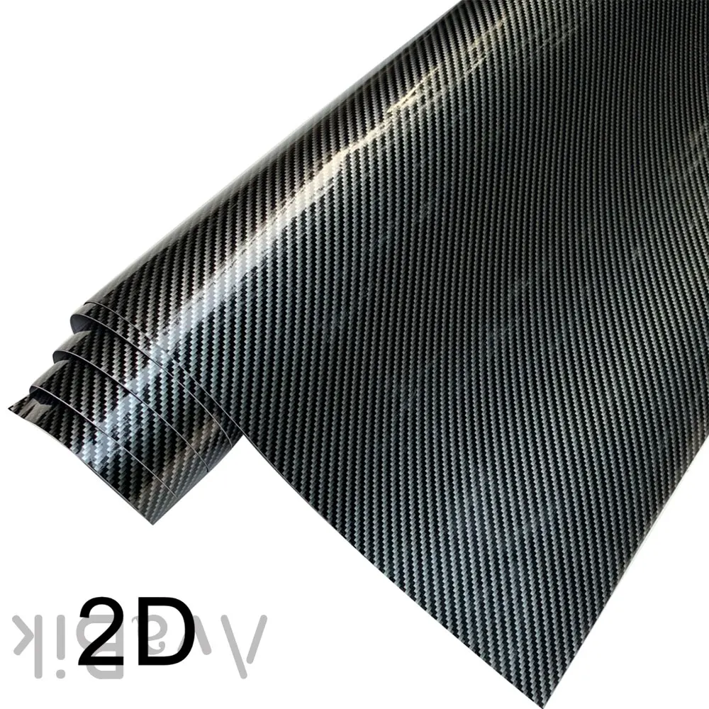 

Carbon Fiber Car Stickers Vinyl Wrap Film Black Gold 2D Gloss Silver Carbon Fiber Wrap Waterproof Vinyl Auto Tuning Sticker