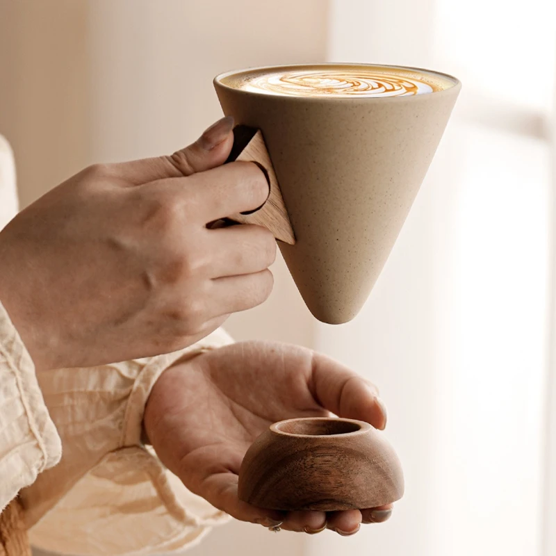 

Retro Style Creative Coarse Earthenware Coffee Mug, A High-end, Niche and Exquisite American-style Latte Coffee Ceramic Cup