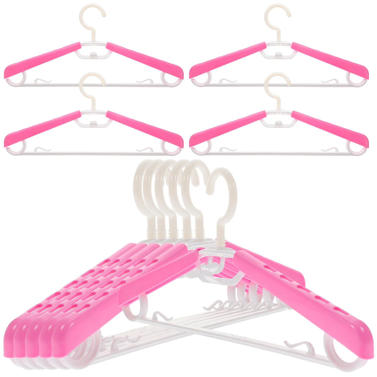 

10 Pcs Adjustable Hanger Jean Hangers Sweater No Shoulder Bump Flexible Space Saving Abs for Closet