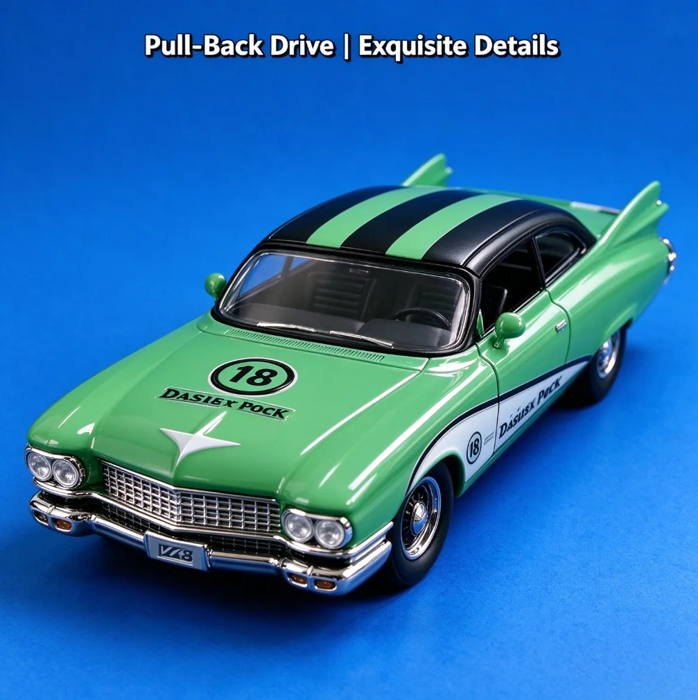 1:36 Alloy Diecast Retro Sedan Model Pull-Back Function Open Doors Metal Hobby Vehicle Christmas Gifts Office Cabinet Ornament