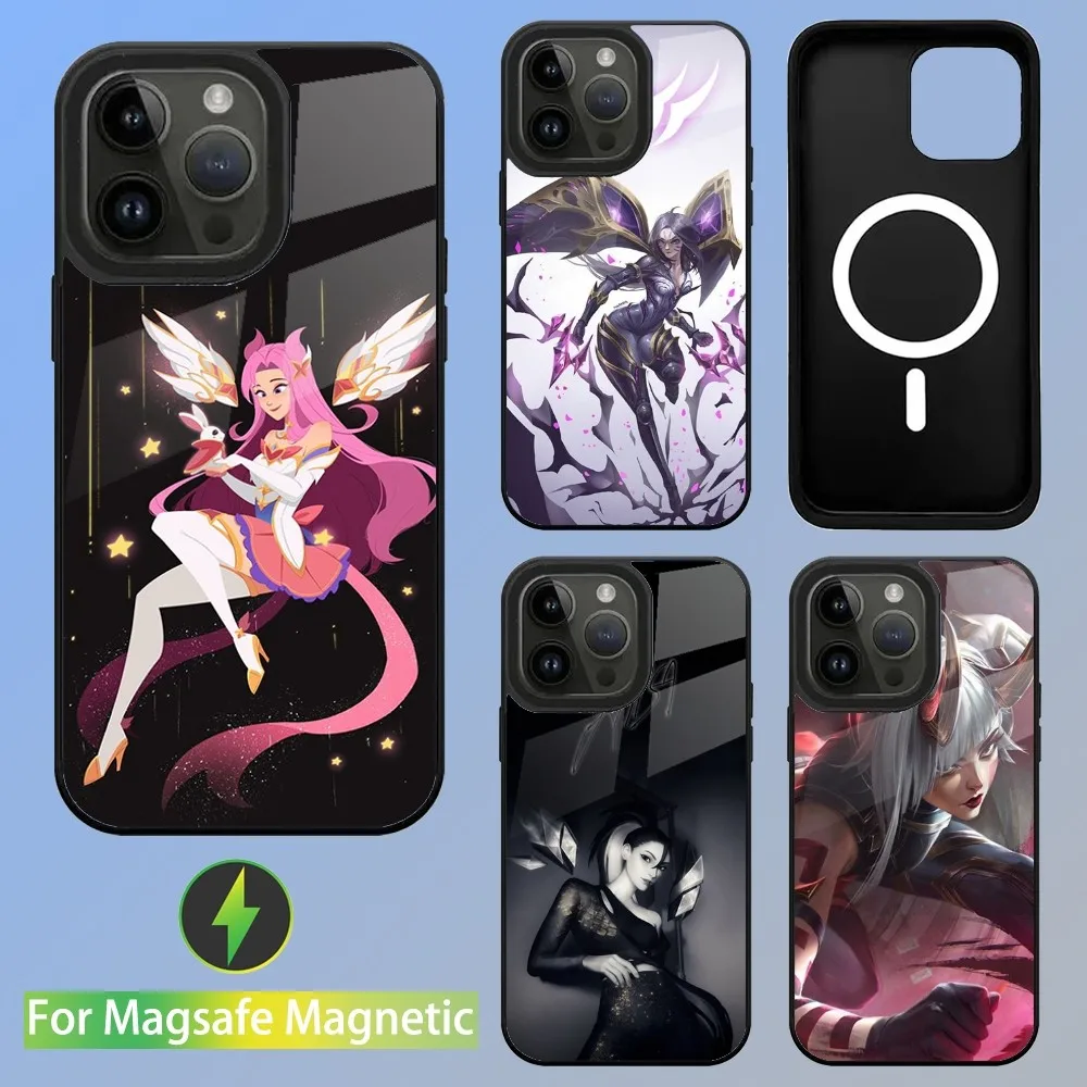 

L-LOL Kaisa Phone Case For iPhone 15,14,13,12,11,Plus,Pro,Max Mini Magsafe Magnetic Wireless Charging