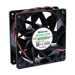2025 Hot Miner Cooling Fan 4-Pin Connector Brushless Replacement DC 12V 5.0A Cooler Fan Low Noise For Antminer Bitmain S7 S9