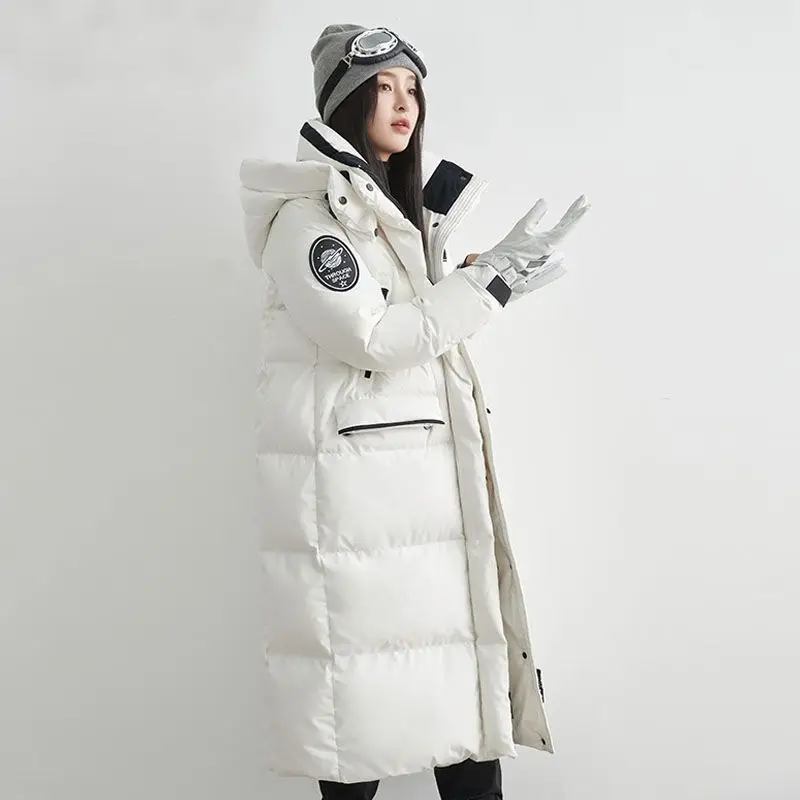 2023 New Fem Down  Winter Jacket Women  Xplosion Medium Long Plus Loose Hooded Brand Coat