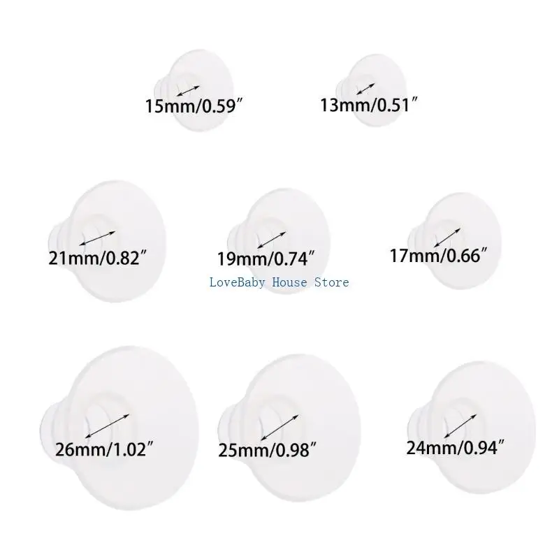 حشوات شفة من السيليكون BX0D لمضخة الثدي الكهربائية ودرع ضيق