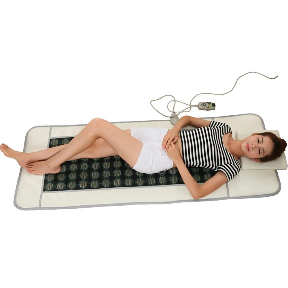 Far Infrared Heating Thermal jade Therapy Tourmaline Jade Stone Massager Mattress Pad