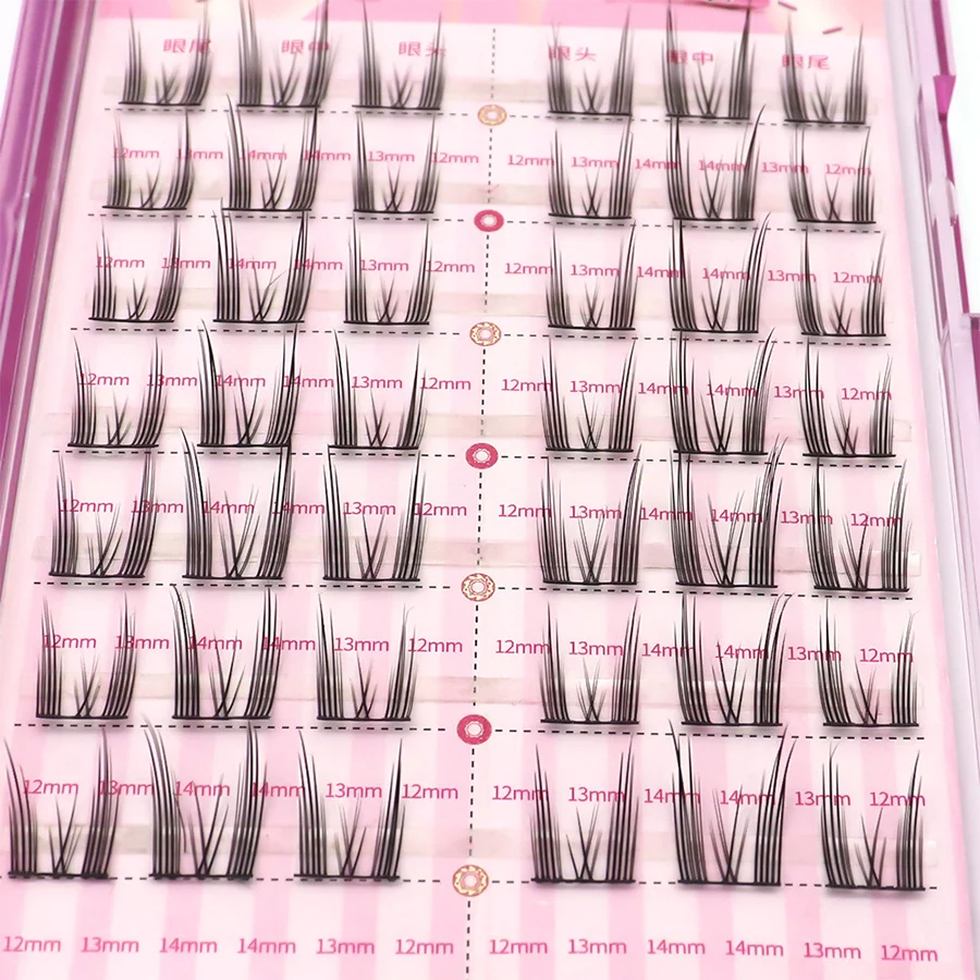 7Rows Manga Lash Eyelash Book High Quality Cluster Lashes Manhua Eyelashes Elf Makeup Strand Eyelashes Y2K Eyelashes Extension