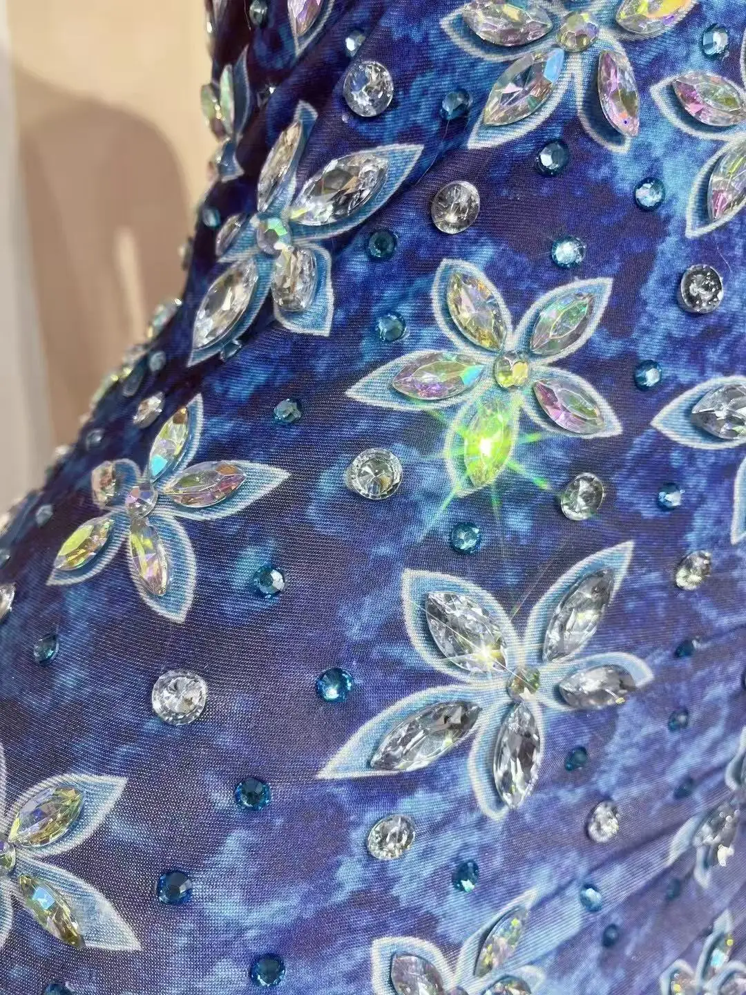 Sexy High-end Starry Sky Pattern Rhinestones Blingbling Suspenders Dress Evening Party Gown Show Red carpet Elegant Stage Wear