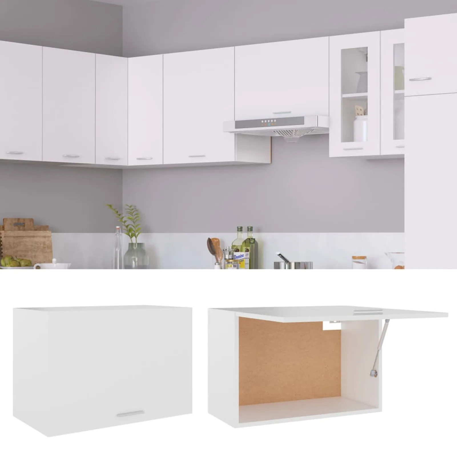 Hanging Cabinet Cabinet for Kitchen Room Cabinet Cabinet Organizers and Storage with Doors Home Furniture White 60x31x40 cm