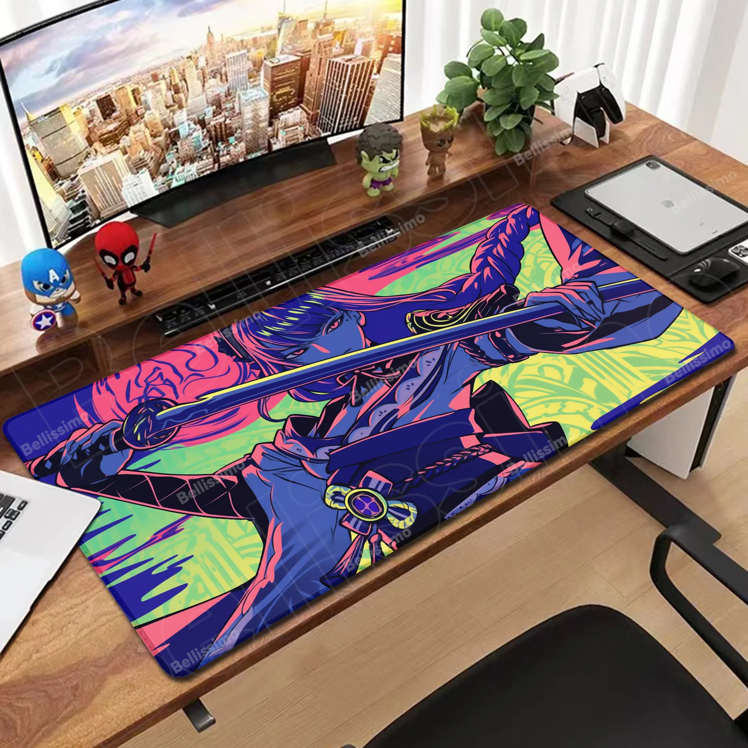 

Purple Anime Gaming Accessories Mouse Pad PC Genshin Impact Raiden Shogun Desk Mat Laptop Kawaii Girl Keyboard Mousepad Carpet