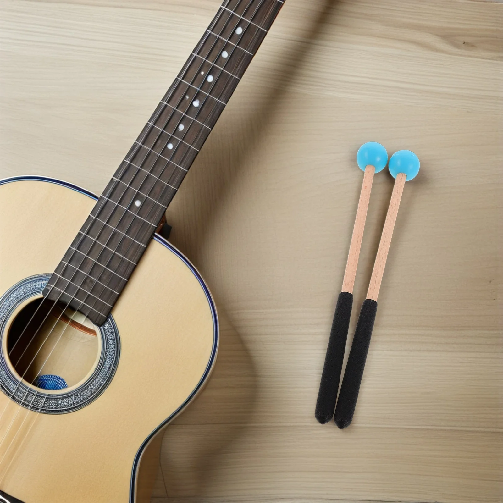 

1Pair Marimba Mallets Percussion Sticks Wood Handle Ergonomic Soft Xylophone Glockenspiel Mallets Music Instruments Children