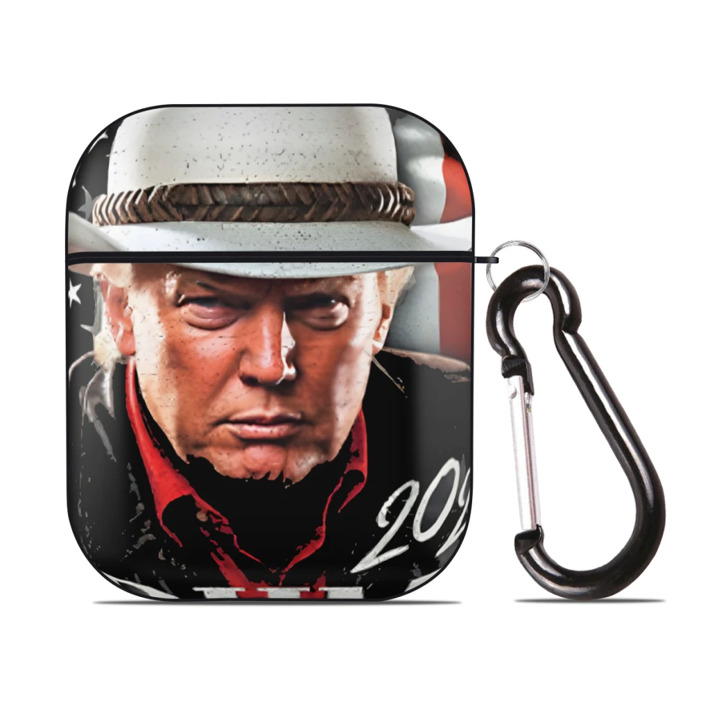 

Cowboy Trump for AirPods Case Cover, Hard PC Protective Cover with Buckle, Compatible with Apple AirPods 2nd 1st Generation