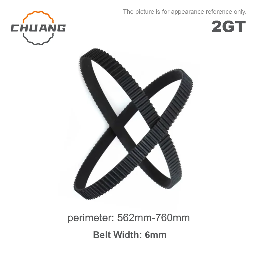 

2GT Rubber Timing Belt Length 562mm-760mm Width 6mm GT2 Synchronous Belt For 3D Printer Parts