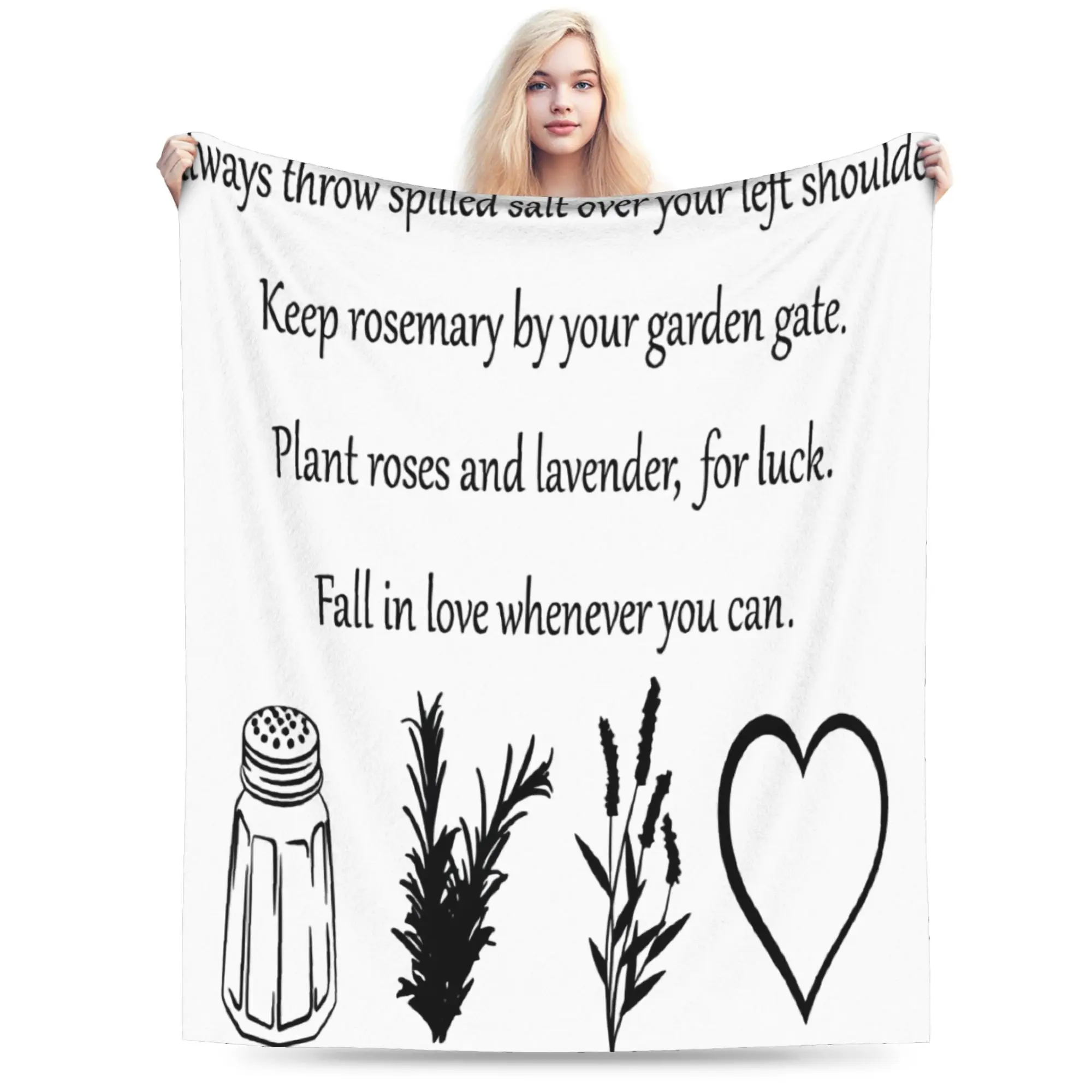 New Practical Magic Witchcraft Folk Magic Superstition Garden Witch Love Spell Blankets Fleece  Relax Throw Blankets