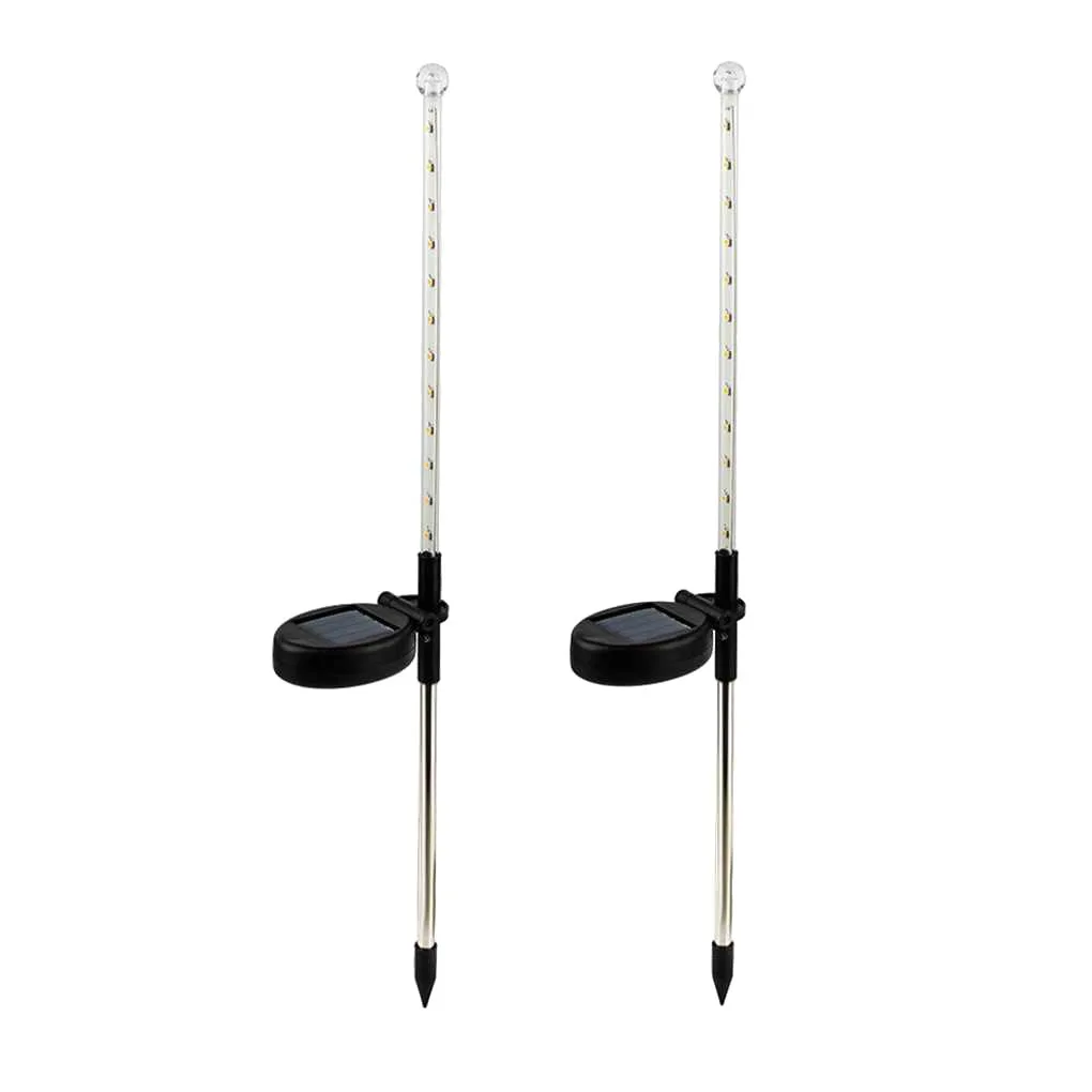 

2Pcs/set Solar LED Falling Rain Lights Meteor Shower Lights Christmas Tree Halloween Decoration Holiday Party Wedding