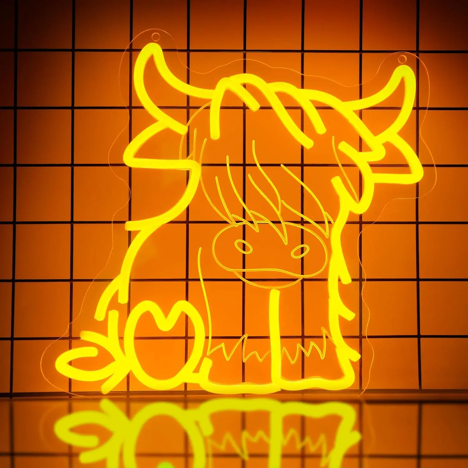 Cow Neon Sign Usb P… - image