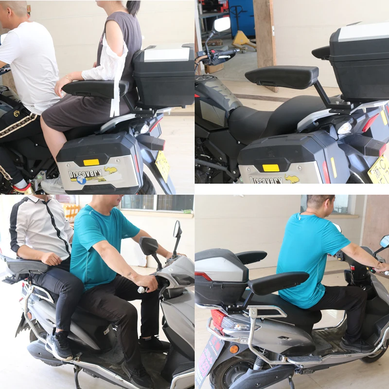 Imagem -06 - Motocicleta Rear Seat Braço de Segurança para Crianças Dobrável Tensão Scooter Elétrico Braço Traseiro Modificação Acessórios