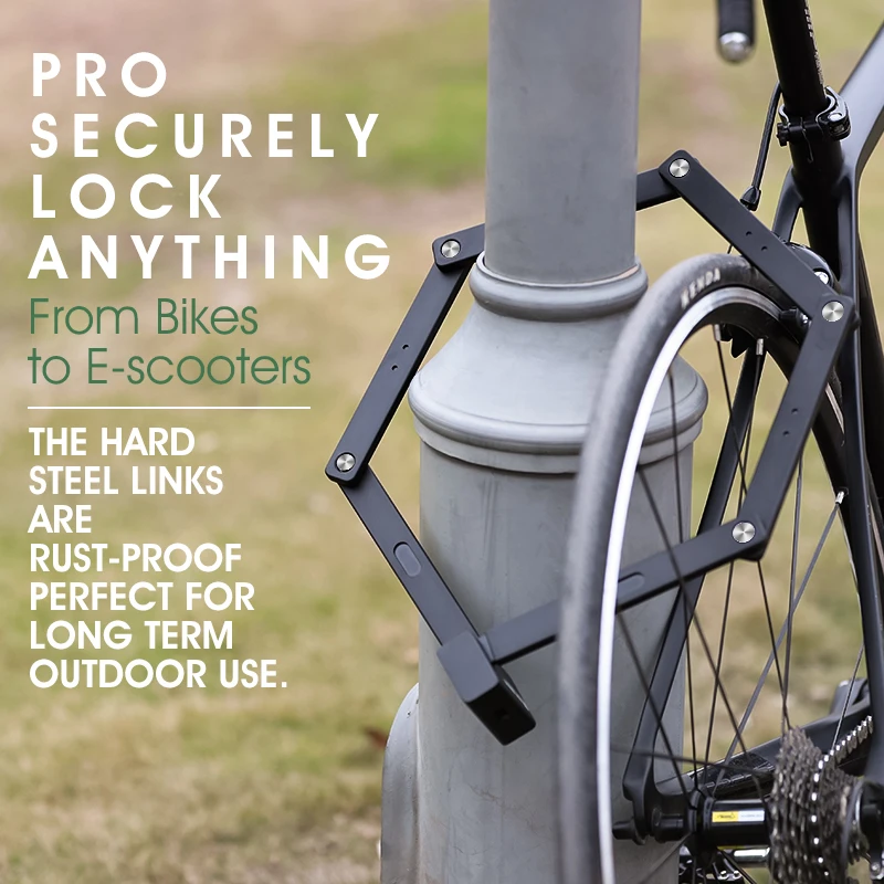 WEST BIKING Bicycle Folding Lock Security Anti-theft Cycling Lock MTB Bicycle Accessories Steel Alloy Scooter E Bike Lock