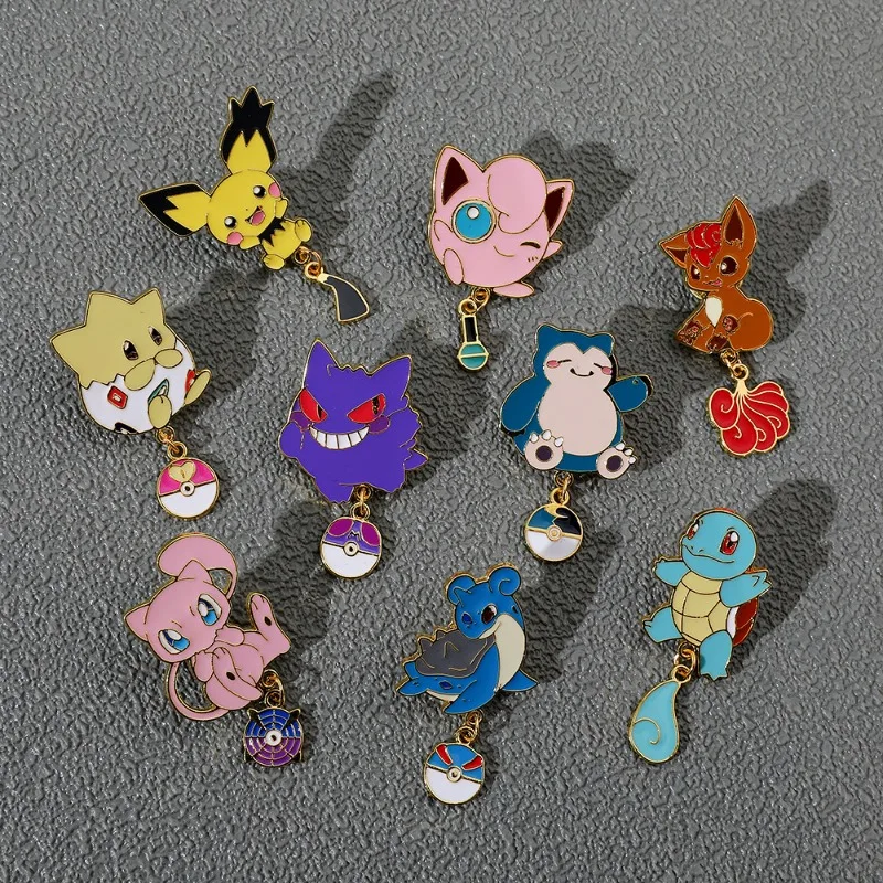 Broche en émail dur Pokémon Pikachu, renforcement SLaura, elfes, broche de dessin animé, insigne de revers de col de sac à dos, accessoires de bijoux de mode