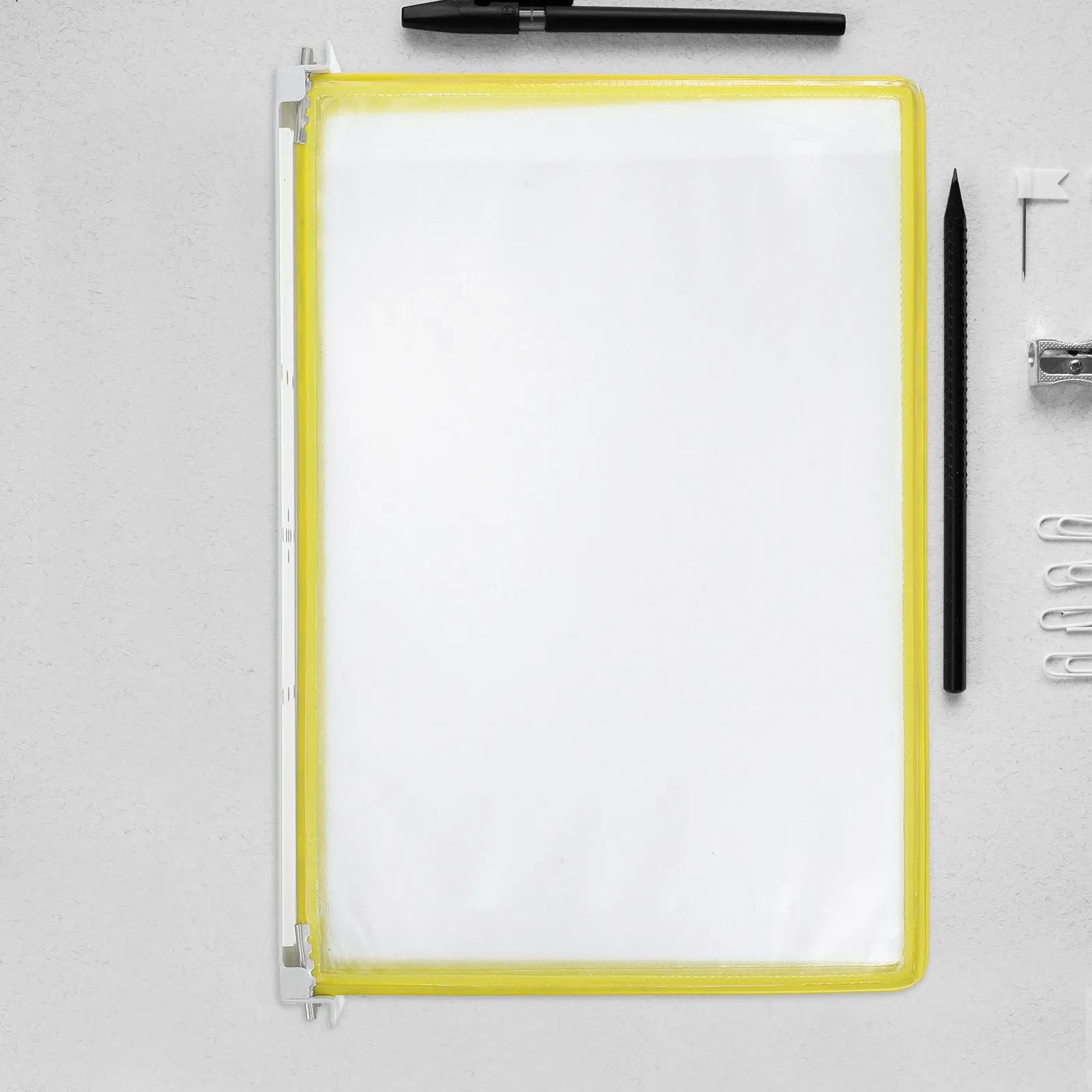 

Clear Wall File Holder 5 Page Flip Brochure Rack A4 Document Display Office Wall File Organizer Space-Saving Hanging Folder