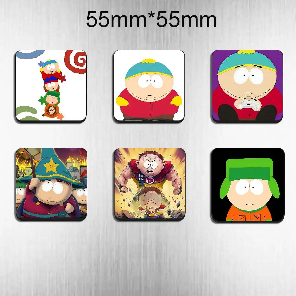 Round head brain South Park BestSelling Refrigerator Magnetic Sticker Fridge Magnets Adhesive  Metal Surfaces Leaves No Residue