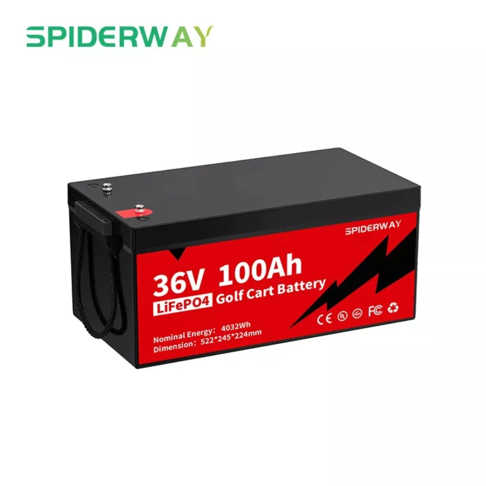 

36V 48V 100AH LiFePO4 Battery 200A BMS 6000 + Cycle 9.68kW Golf Cart Solar Off-Grid