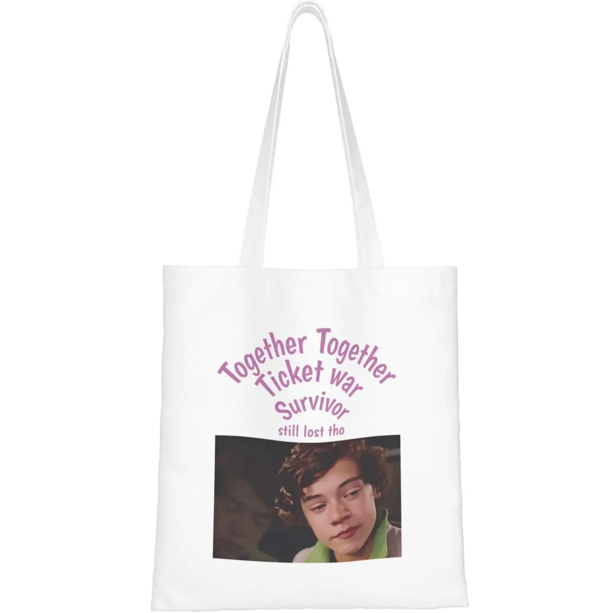 Harrys Styles We Belong Together Shopper-Tasche, College-Handtaschen, Damen-Schultertasche mit Grafik, moderne Polyester-Tragetasche