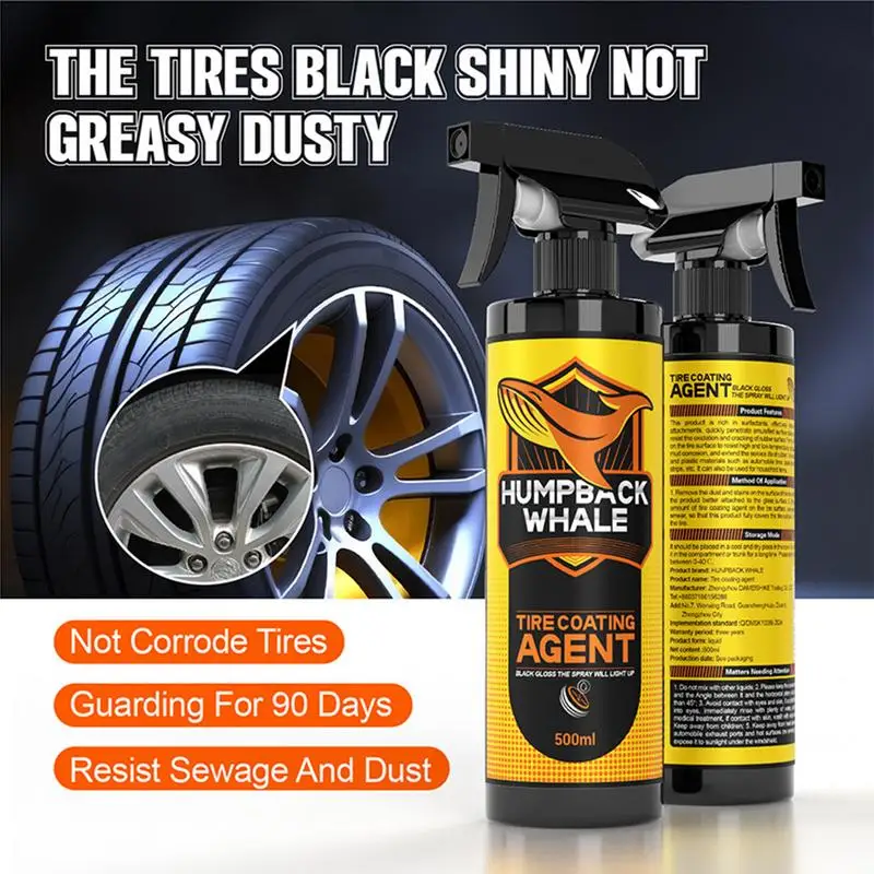 

Tire Shine Spray Tire Dressing Restoration 500ml Tire Coating Spray Protective Wheels Shine Dressing Car Detailing Agent For