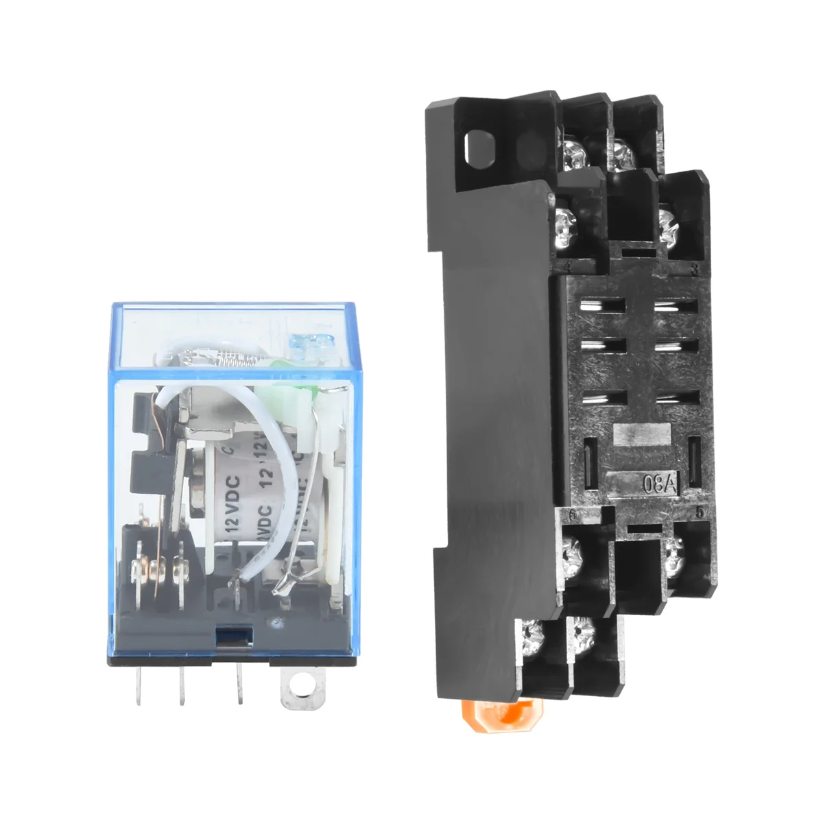 La nouvelle puissance chaude de bobine de CC de 12V cite la JQX-13F 10A HH62P-L de DPDT Circ2NJ avec la base de prise de PTF08A
