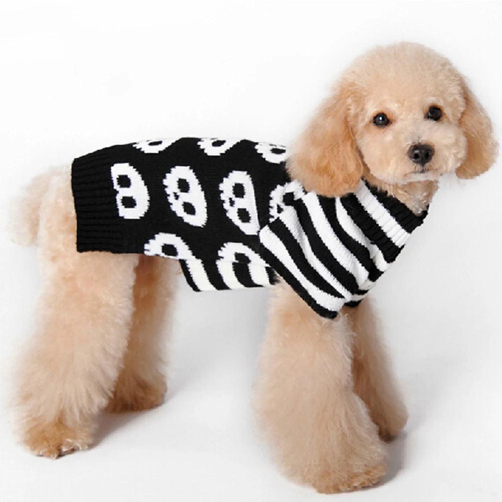 

Pet Sweater Dog Holiday Striped Halloween Pajamas Dogs Costumes for Outfits Autumn