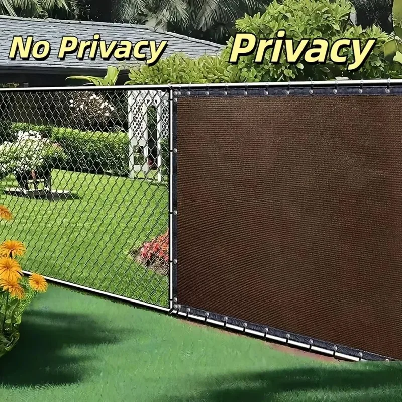 4/5/6/7/8ft Fence Privacy Screen, Heavy Privacy Fence Screen, Outdoor Shade Cloth Mesh Barrier, Cable Zip Ties Included