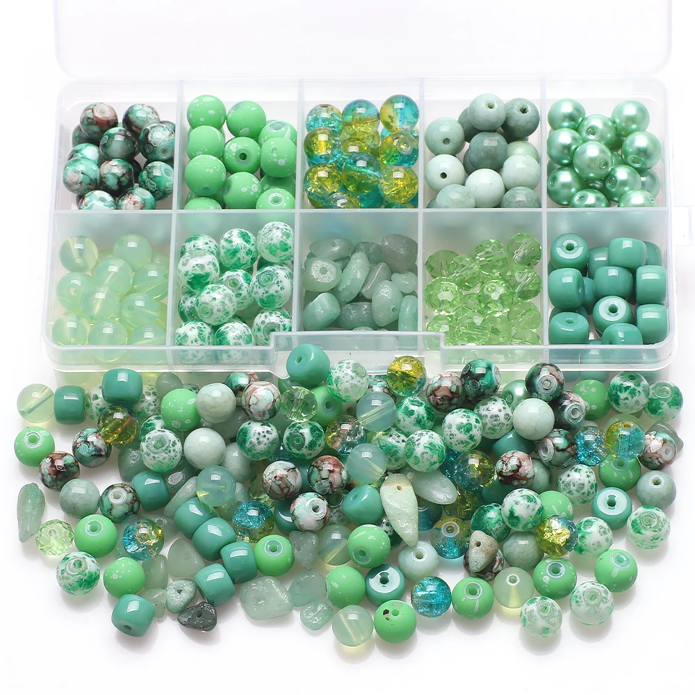 10 Grid Box Gradient Micro Glass Beads 180-200Pcs DIY Bracelet Necklace Handmade Craft Beading Accessories