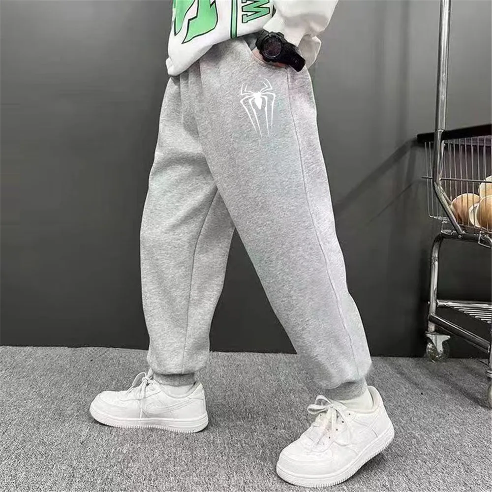 الأولاد أزياء القطن Sweatpants في الهواء الطلق الاطفال العنكبوت طباعة ركض الربيع / الخريف رقيقة تشغيل السراويل للأطفال ZZ01