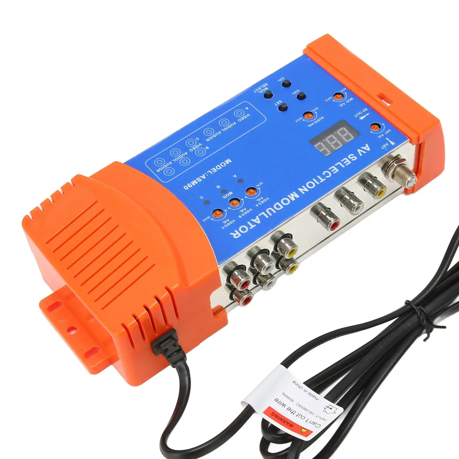 AV Selection Modulator PAL NTSC Standard VHF UHF RF for Home TV 100‑240V