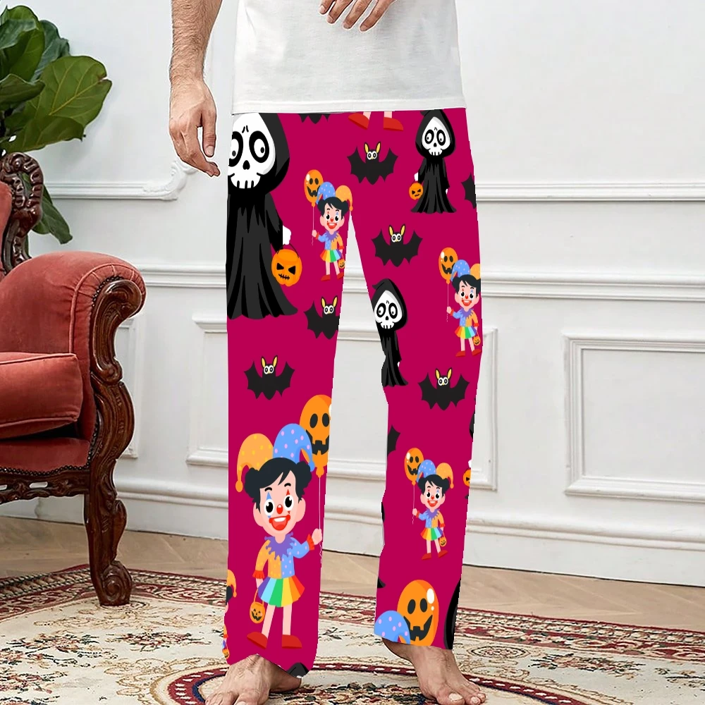 Grim Reaper Pattern Pajama Pants Mens Womens Lounge Pants Super Soft Unisex Sleep Pajama Bottoms with Pockets Drawstring