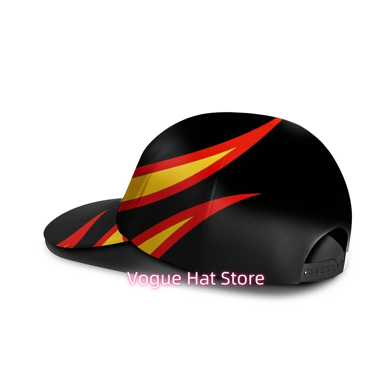 Men's & Unisex Flame Print Baseball Cap with Full-Body Flame Design, Adjustable Buckle Strap & Lightweight - Streetwear Hip-Hop