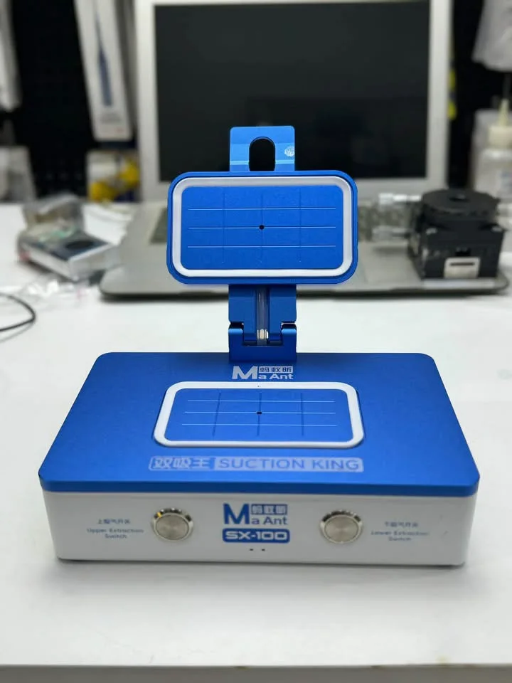 2UUL Dual-Suction Cup Screen Aligner – Silent, dual-vacuum-pump tool for mobile phone LCD screen lamination and repair.