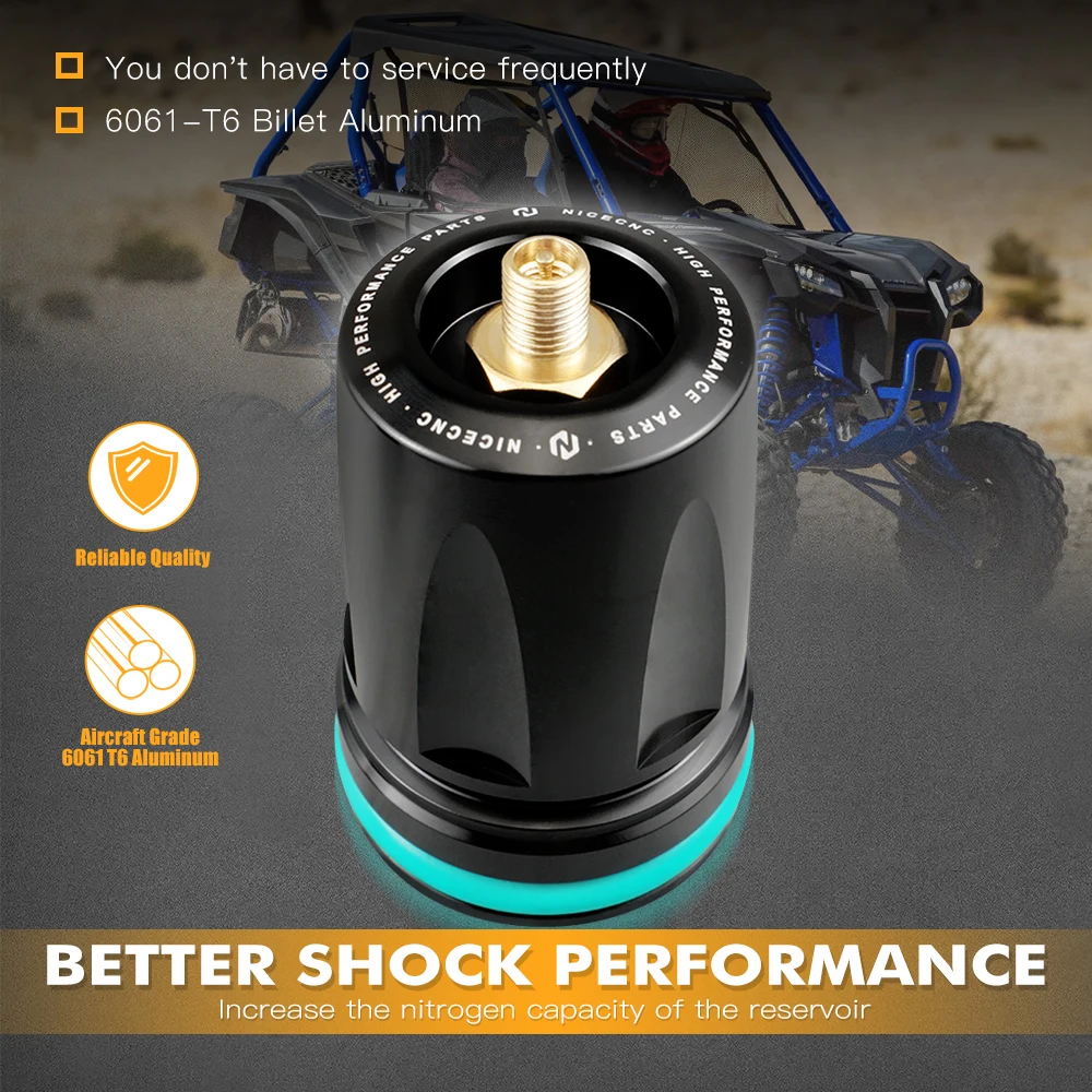 قبعات نهاية خزان النيتروجين للصدمات الأمامية UTV 2.0 بوصة لـ Polaris RZR800S RZR 900 RZR1000S General 900/1000S 2013 2014 2015 #6