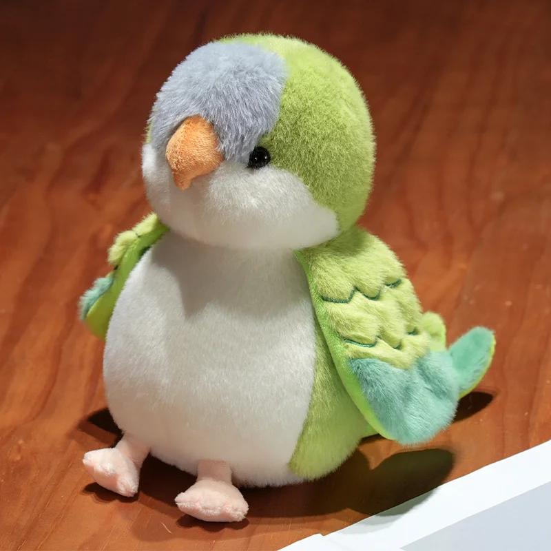 25CM Kawaii Cartoon Simulation Anime Papagei Gefüllte Vogel Tier Plüsch Spielzeug kinder Nette Papagei Handgemachte Puppe Festival Geschenk – Detail 3