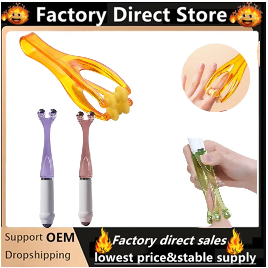 

Finger Joint Acupoint Massager Steel Magnetic Bead Massage Roller Handheld Hand Acupuncture Points Massager Relieve Fatigue