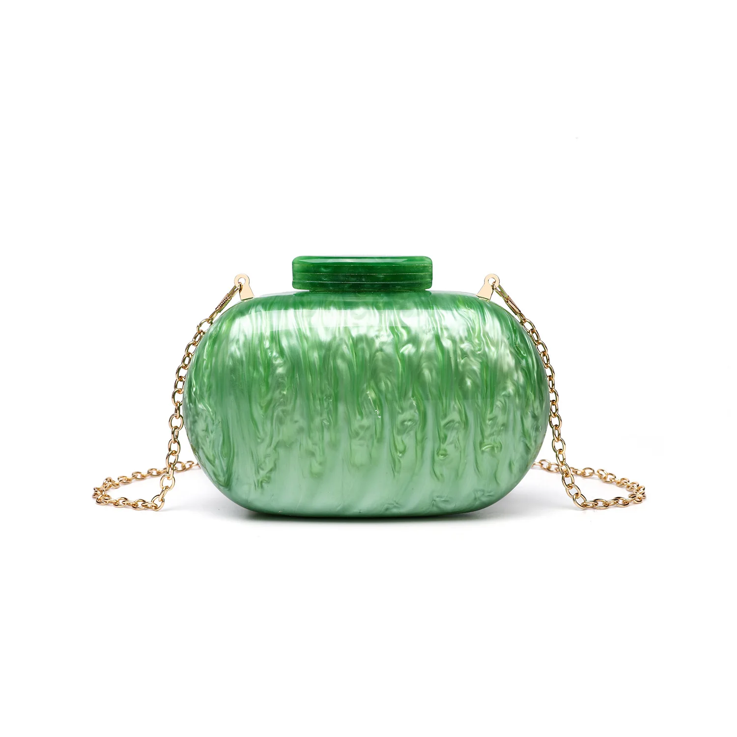 

Модный акриловый мраморный вечерний клатч для женщин, элегантный янтарный овальный корпус, вечерние свадебные сумочки, клатчи на плечо