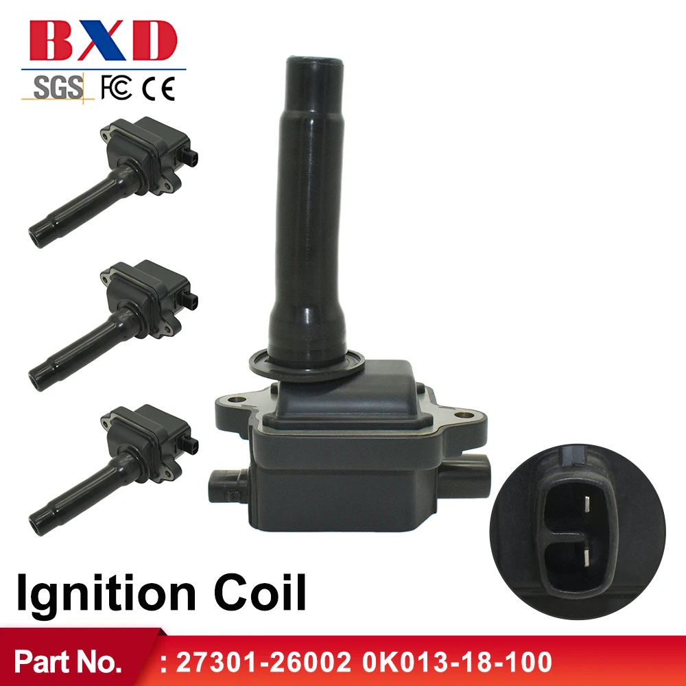 

1/4pcs Ignition Coil 27301-26002 0K013-18-100 For Hyundai Accent Getz Kia Sportage 2.0L L4 1995-2002