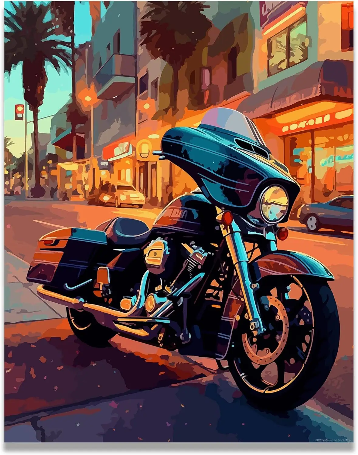 Inspirational Wall Art Co. - Convenient | Street Glide Motorcycle Art Poster - Motorcycle Gifts for Men - Vintage Decor - Poster