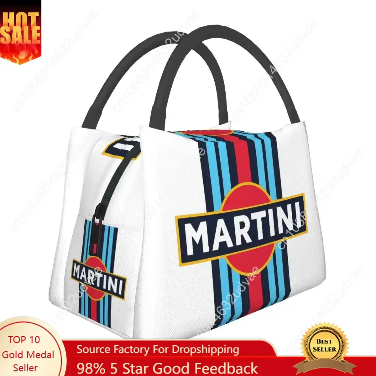 

Martini Racing Lunch Bags Insulated Bento Box Waterproof Lunch Tote Resuable Picnic Bags Cooler Thermal Bag for Woman Kids