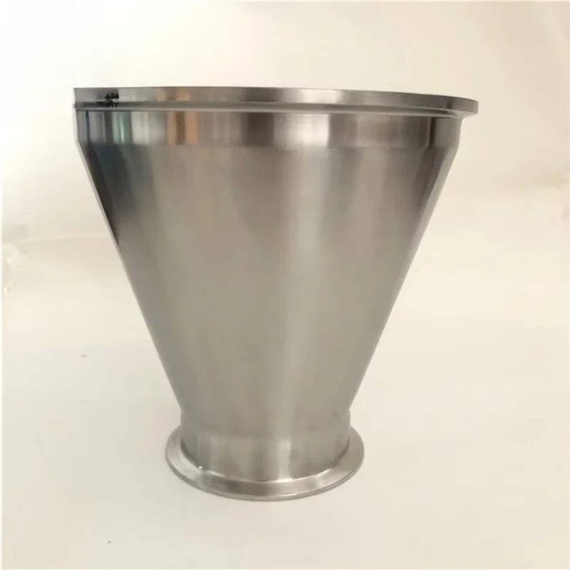 sanitary stainless steel 304 tri clamp hopper with blank off lid food grade finish funnel