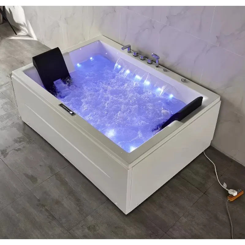 Factory Direct 2026 Luxury Hotel 2 Person Jacuzzi Bathtub Acrylic Material With Hydrotherapy Jets For Indoor Bathroom And Spa