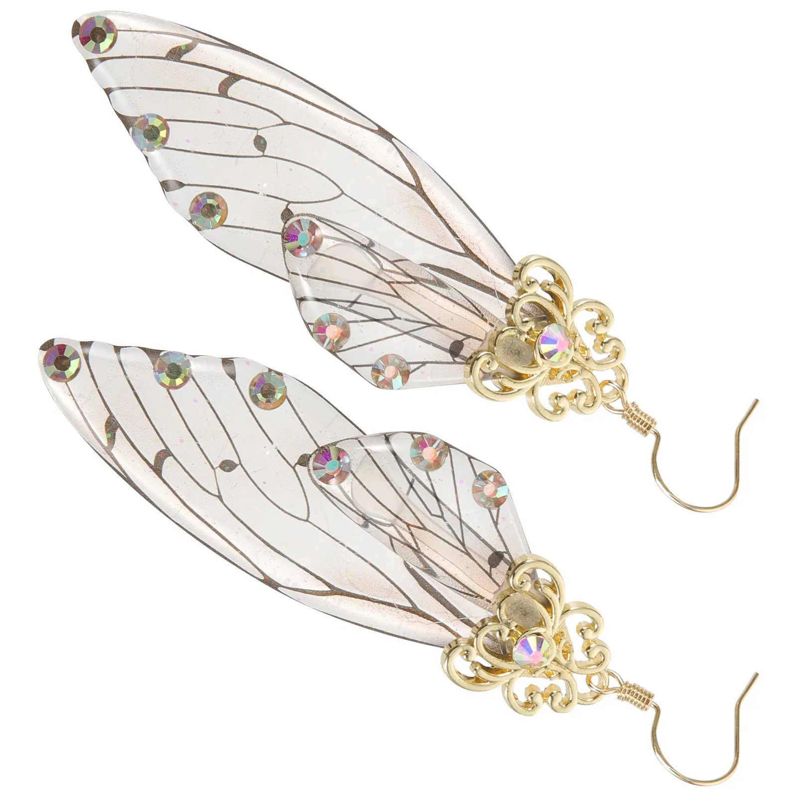 

Gradient Colored Earrings Wing for Women Butterfly Dangle Girls Epoxy Jewellery Miss