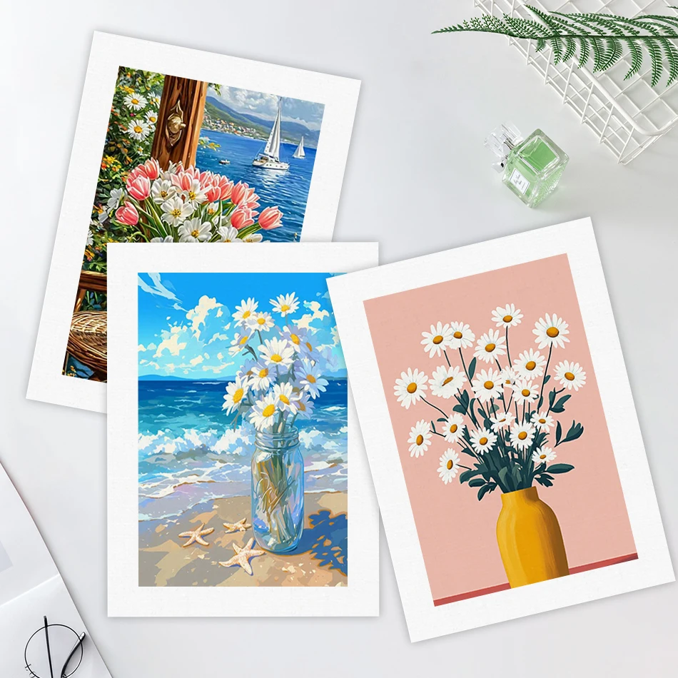 

SDOYUNO Simple Painting By Numbers For Beginner 20X30cm Flowers Handmade Acrylic Paints Diy Crafts Paint Kits Wall Decororation