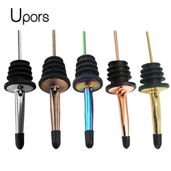 50Pcs Wine Pourer with Rubber Dust Caps Stainless Steel Alcohol Dispenser Liquor Spouts Bottle Pourers