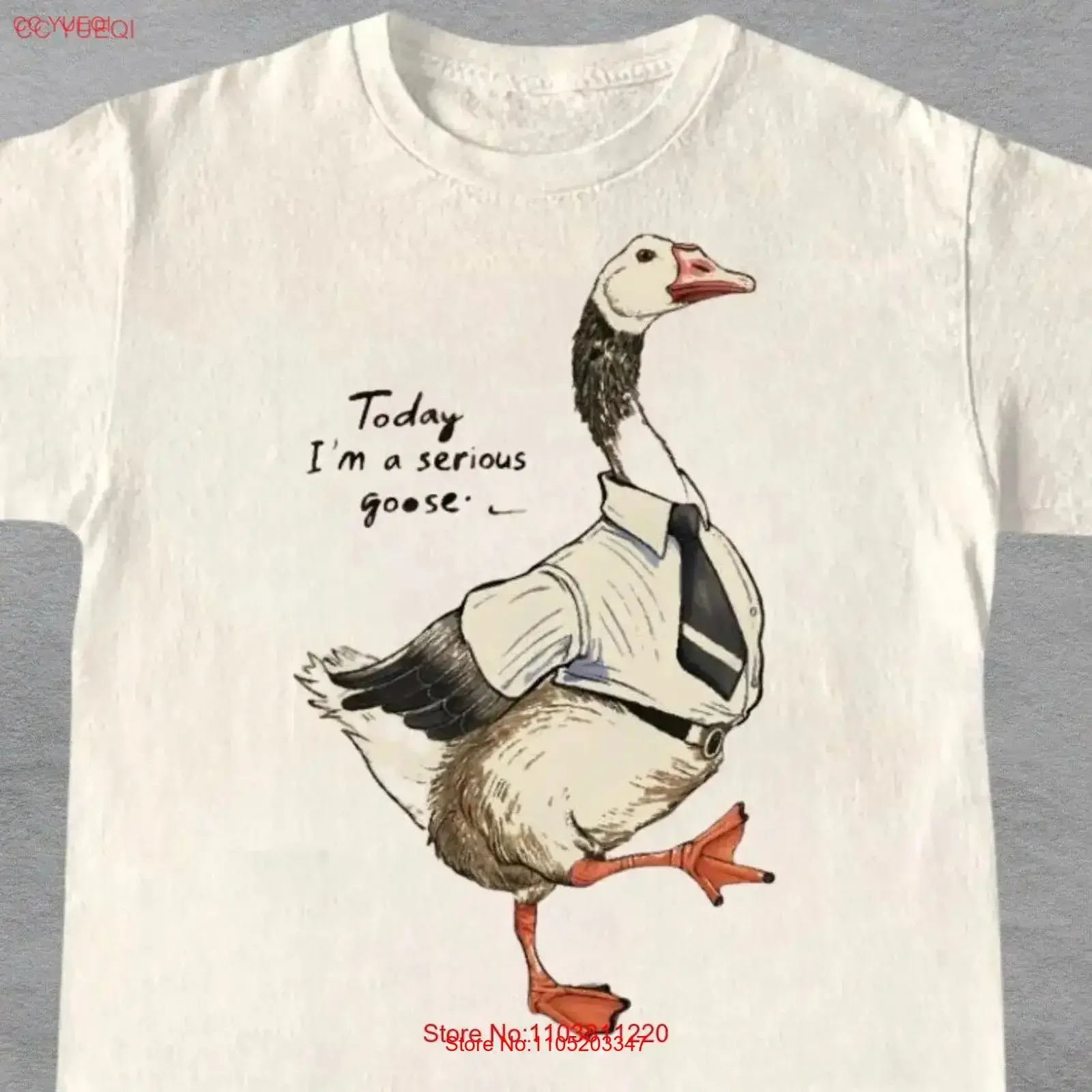 

Футболка Today I'm A Serious Goose, винтажная стираная универсальная дизайнерская одежда, повседневная уличная одежда, топ для повседневной носки, дышащая